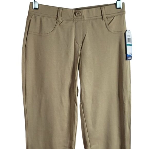 Nautica School Uniform Jeggings Khaki SZ 16 Pants Flat Front Pull On Pockets NWT - Picture 2 of 8